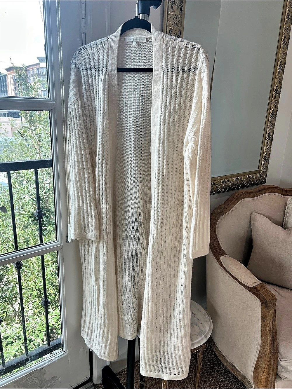 Naked Cashmere Open Front Duster Cardigan Size Medium